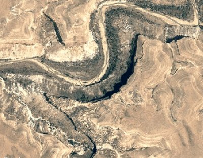 Ghoufi canyon aerial view